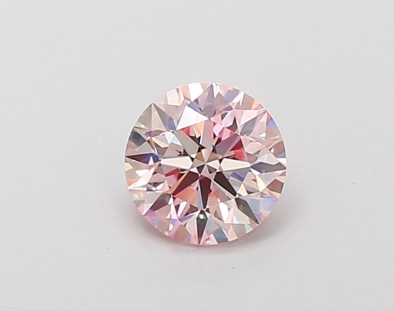 Lab-Grown Round Diamond - 0.83 Carats, Fancy Pink Color, VVS2 Clarity - Certified by IGI - Report Number: LG666403442