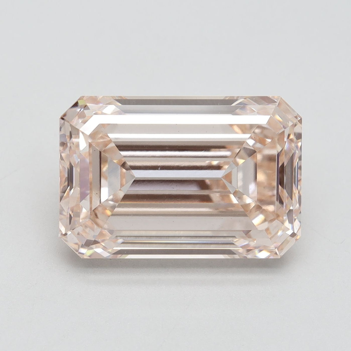 Lab-Grown Emerald Diamond - 7.01 Carats, Fancy Pink Color, VS1 Clarity - Certified by IGI - Report Number: LG612341901