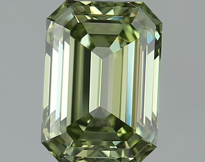 Lab-Grown Emerald Diamond - 0.5 Carats, Fancy Vivid Green Color, VVS2 Clarity - Certified by IGI - Report Number: LG641414353