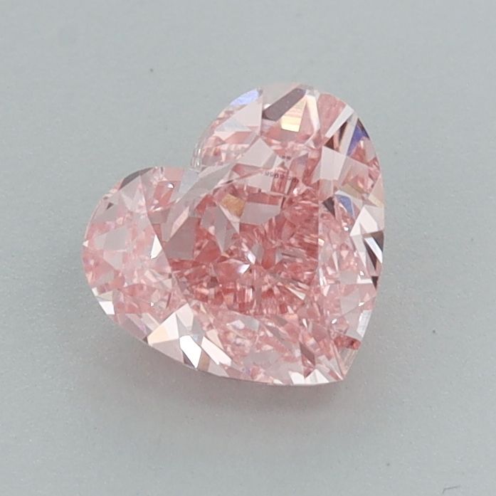Lab-Grown Heart Diamond - 1.1 Carats, Fancy Vivid Pink Color, VVS2 Clarity - Certified by IGI - Report Number: LG635479989