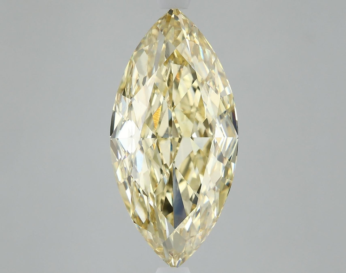Lab-Grown Marquise Diamond - 5.04 Carats, Fancy Intense Yellow Color, VVS2 Clarity - Certified by IGI - Report Number: LG621448431