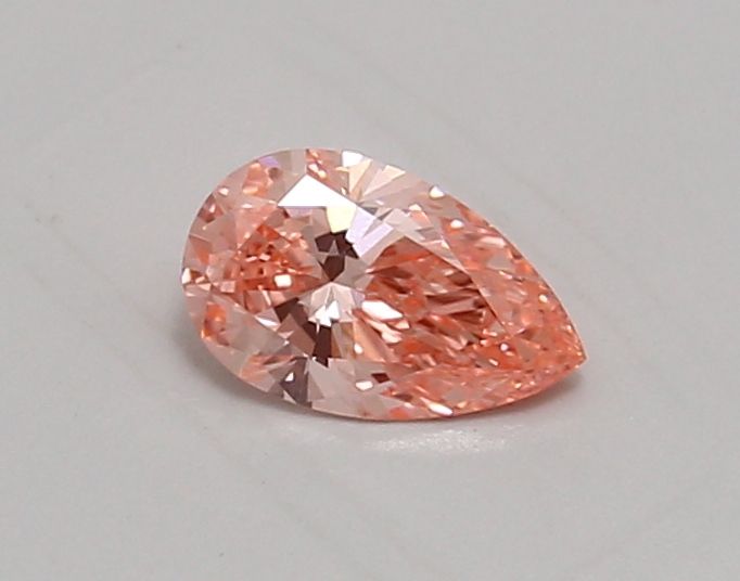 Lab-Grown Pear Diamond - 0.6 Carats, Fancy Vivid Pink Color, VVS2 Clarity - Certified by IGI - Report Number: LG669450659
