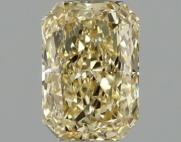 Lab-Grown Radiant Diamond - 1.01 Carats, Fancy Vivid Yellow Color, VVS1 Clarity - Certified by IGI - Report Number: LG669415995