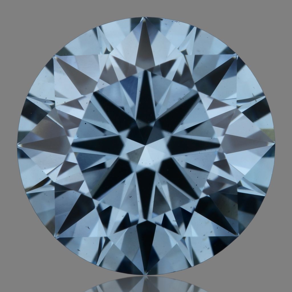 Lab-Grown Round Diamond - 3.05 Carats, Fancy Vivid Blue Color, VS2 Clarity - Certified by IGI - Report Number: LG642473478