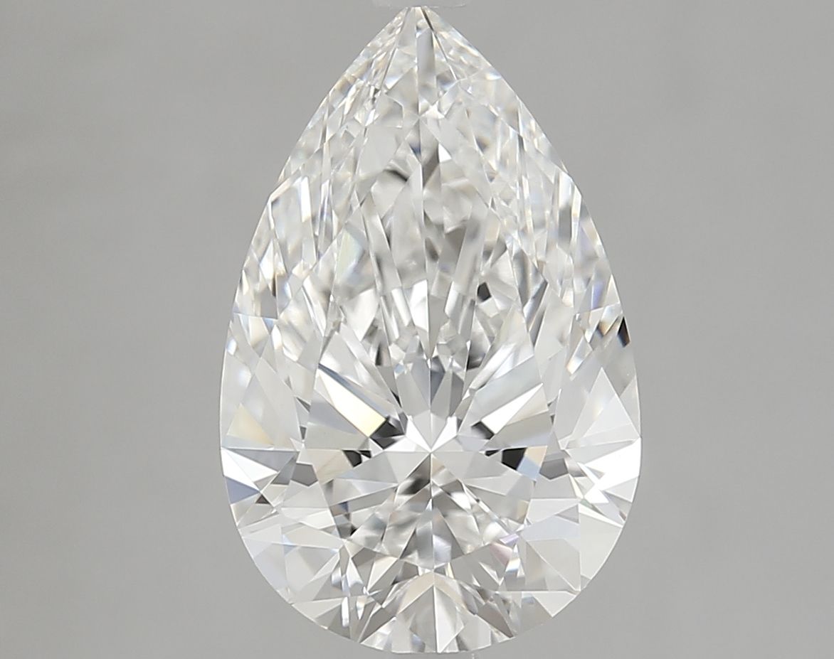 Lab-Grown Pear Diamond - 4.05 Carats, F Color, VVS2 Clarity - Certified by IGI - Report Number: LG717537349
