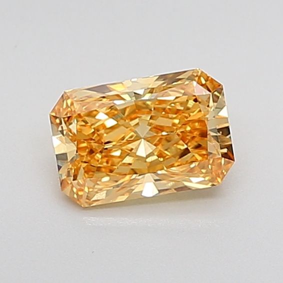 Lab-Grown Radiant Diamond - 1.08 Carats, Fancy Vivid Yellow Color, VS1 Clarity - Certified by IGI - Report Number: LG608365190