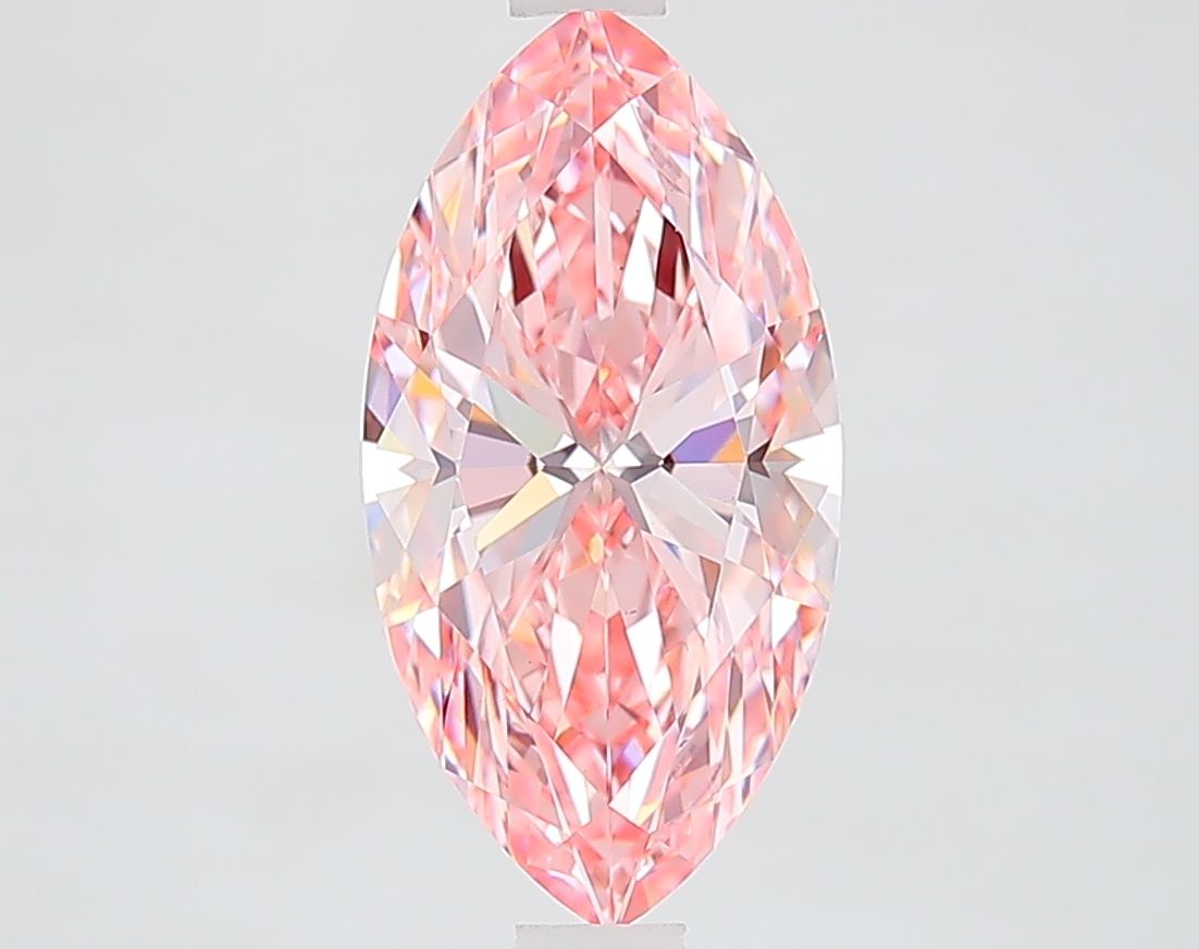 Lab-Grown Marquise Diamond - 2.03 Carats, Fancy Vivid Pink Color, VS1 Clarity - Certified by IGI - Report Number: LG633489358