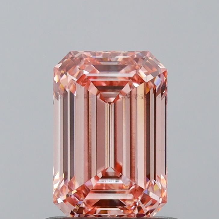 Lab-Grown Emerald Diamond - 0.9 Carats, Fancy Intense Pink Color, VS2 Clarity - Certified by IGI - Report Number: LG603367927