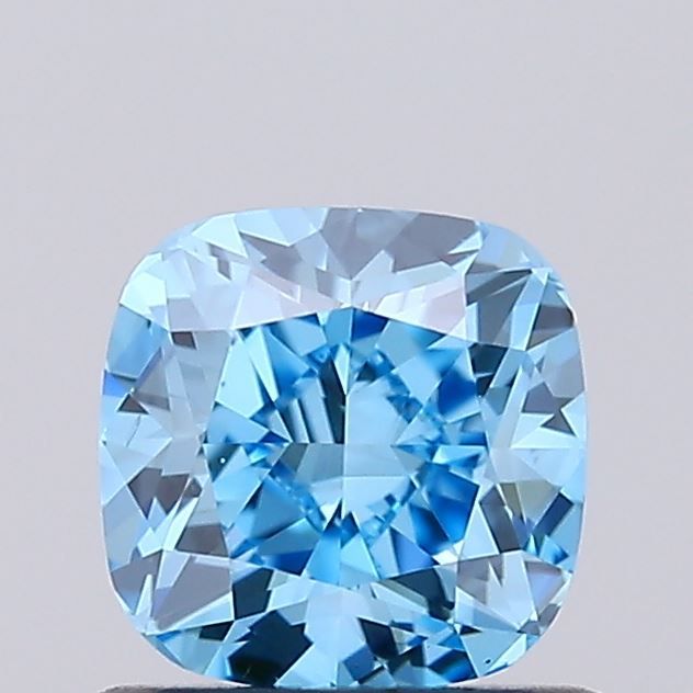 Lab-Grown Cushion Diamond - 1.0 Carats, Fancy Vivid Blue Color, VS2 Clarity - Certified by IGI - Report Number: LG674511591