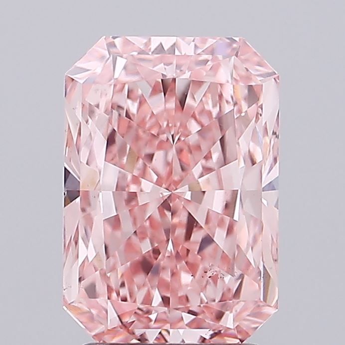 Lab-Grown Radiant Diamond - 3.0 Carats, Fancy Vivid Pink Color, VS2 Clarity - Certified by IGI - Report Number: LG685549357