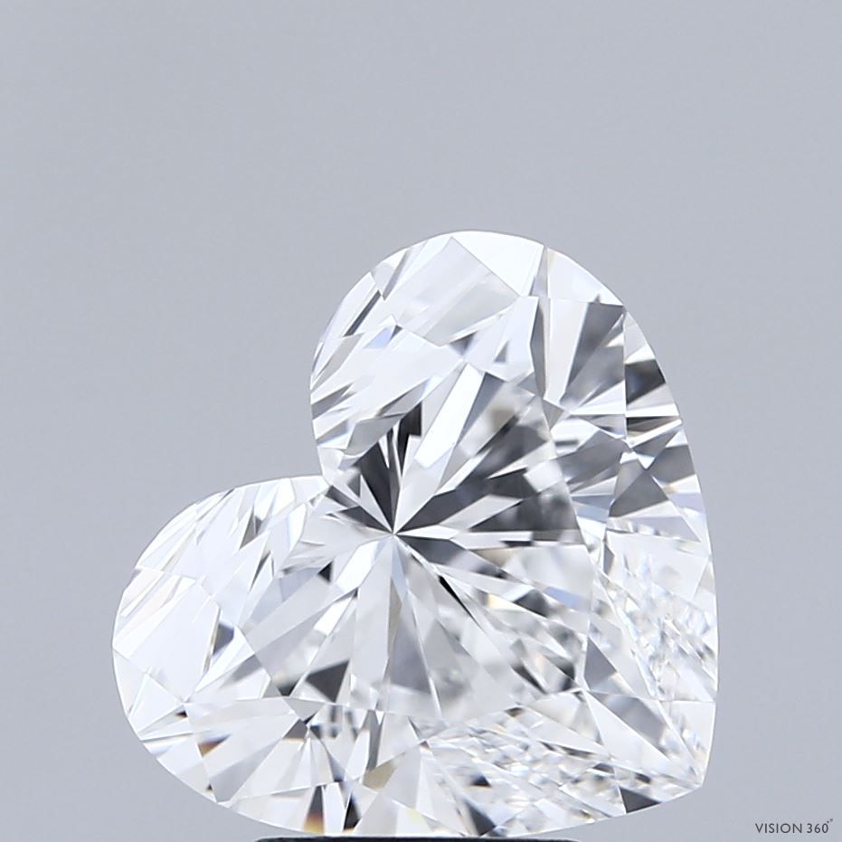 Lab-Grown Heart Diamond - 4.03 Carats, D Color, VVS2 Clarity - Certified by IGI - Report Number: LG712561844