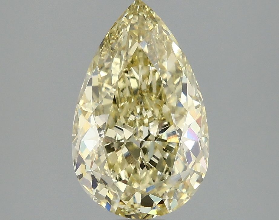Lab-Grown Pear Diamond - 2.09 Carats, Fancy Intense Yellow Color, VVS2 Clarity - Certified by IGI - Report Number: LG690506528