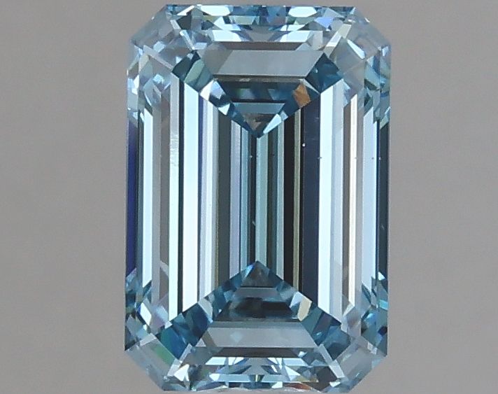 Lab-Grown Emerald Diamond - 1.18 Carats, Fancy Vivid Blue Color, VS1 Clarity - Certified by IGI - Report Number: LG633474300
