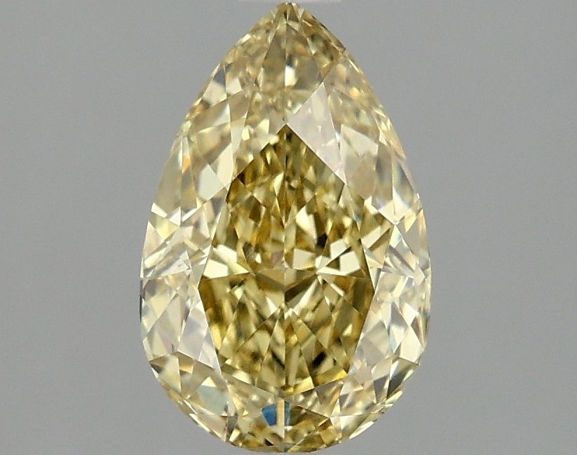 Lab-Grown Pear Diamond - 1.55 Carats, Fancy Intense Yellow Color, VVS2 Clarity - Certified by IGI - Report Number: LG660417957