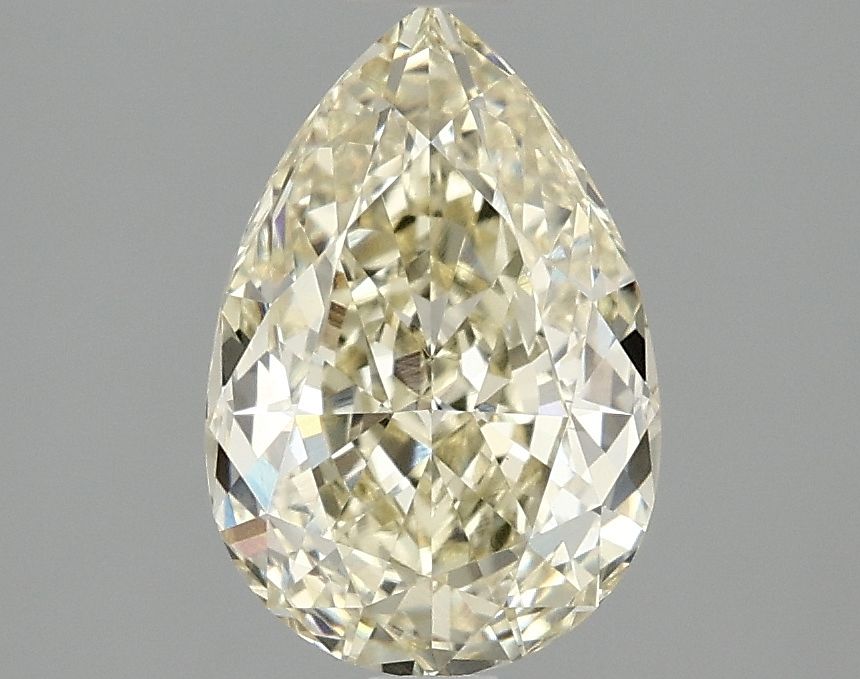 Lab-Grown Pear Diamond - 2.1 Carats, Fancy Yellow Color, VVS2 Clarity - Certified by IGI - Report Number: LG694507225