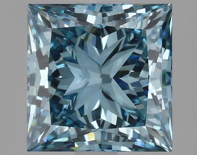 Lab-Grown Princess Diamond - 2.22 Carats, Fancy Vivid Blue Color, VVS2 Clarity - Certified by IGI - Report Number: LG626420676