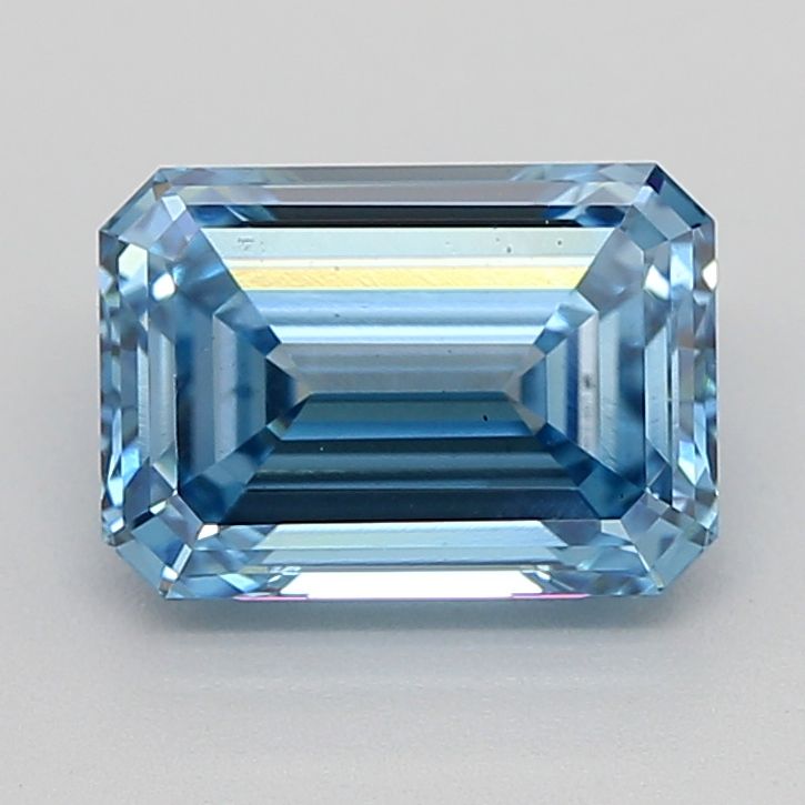 Lab-Grown Emerald Diamond - 1.03 Carats, Fancy Vivid Blue Color, VS2 Clarity - Certified by IGI - Report Number: LG613389749