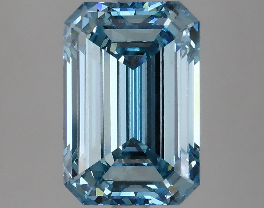 Lab-Grown Emerald Diamond - 3.52 Carats, Fancy Intense Blue Color, VS1 Clarity - Certified by IGI - Report Number: LG625410174