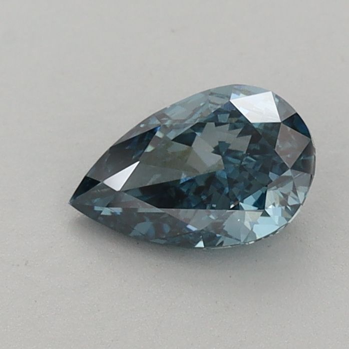 Lab-Grown Pear Diamond - 0.66 Carats, Fancy Deep Blue Color, VS1 Clarity - Certified by IGI - Report Number: LG651444245
