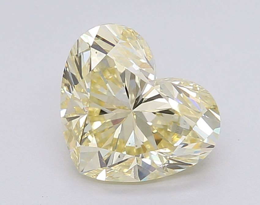 Lab-Grown Heart Diamond - 2.5 Carats, Fancy Intense Yellow Color, VS1 Clarity - Certified by IGI - Report Number: LG595381199