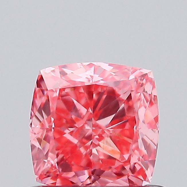 Lab-Grown Cushion Diamond - 0.62 Carats, Fancy Vivid Pink Color, VVS2 Clarity - Certified by IGI - Report Number: LG639481778