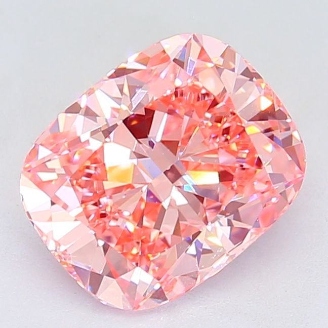 Lab-Grown Cushion Diamond - 4.6 Carats, Fancy Vivid Pink Color, VS1 Clarity - Certified by IGI - Report Number: LG675550743