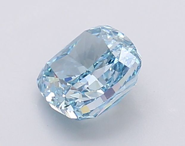 Lab-Grown Cushion Diamond - 1.02 Carats, Fancy Vivid Blue Color, VS2 Clarity - Certified by IGI - Report Number: LG602390158