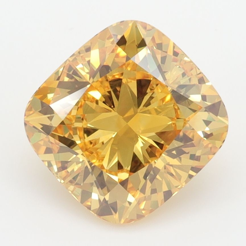 Lab-Grown Cushion Diamond - 3.01 Carats, Fancy Vivid Yellow Color, VVS1 Clarity - Certified by IGI - Report Number: LG647467994