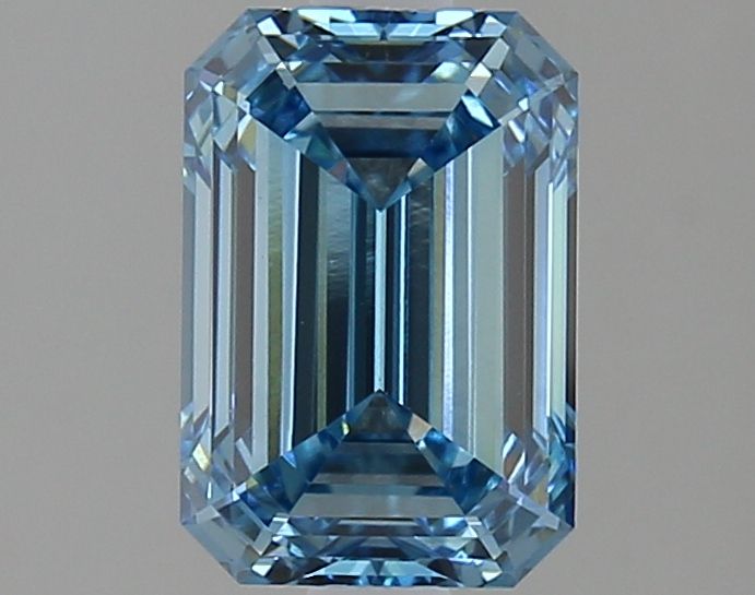 Lab-Grown Emerald Diamond - 2.05 Carats, Fancy Vivid Blue Color, VVS2 Clarity - Certified by IGI - Report Number: LG633423972