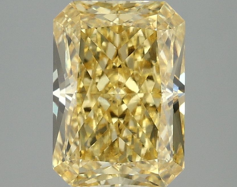 Lab-Grown Radiant Diamond - 3.01 Carats, Fancy Vivid Yellow Color, VS2 Clarity - Certified by IGI - Report Number: LG663405949