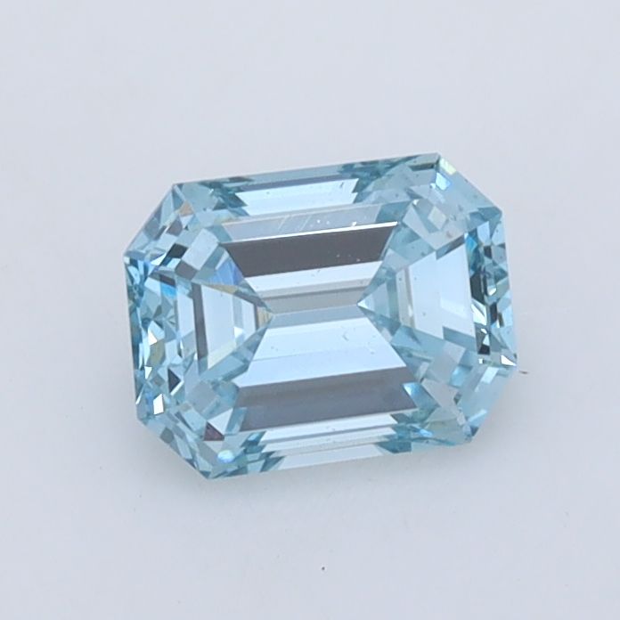 Lab-Grown Emerald Diamond - 0.78 Carats, Fancy Intense Greenish Blue Color, VS1 Clarity - Certified by IGI - Report Number: LG553230026