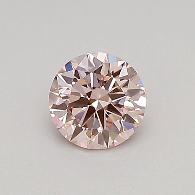 Lab-Grown Round Diamond - 0.35 Carats, Fancy Intense Pink Color, VVS2 Clarity - Certified by IGI - Report Number: LG685545984