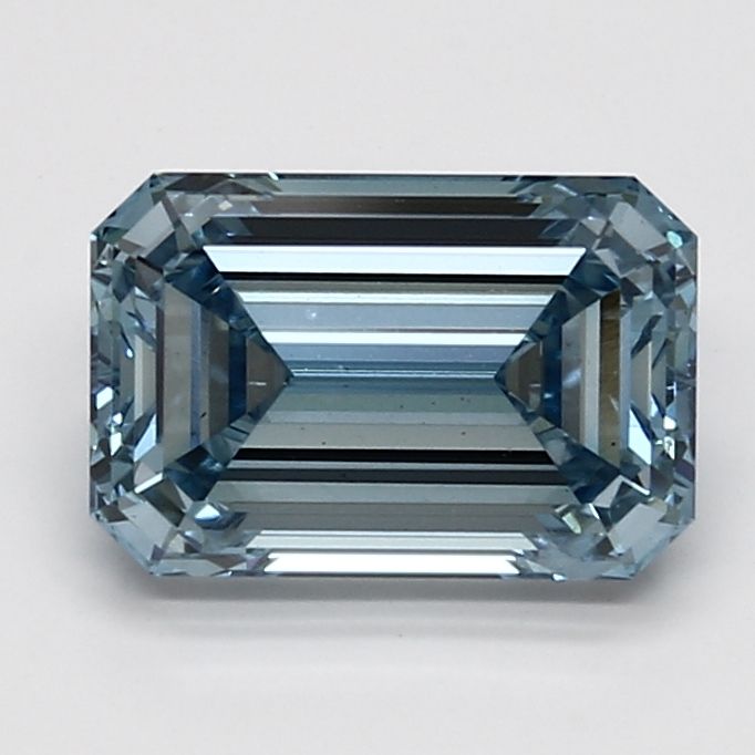 Lab-Grown Emerald Diamond - 2.57 Carats, Fancy Intense Blue Color, VS1 Clarity - Certified by IGI - Report Number: LG613381751