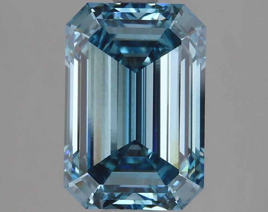 Lab-Grown Emerald Diamond - 3.06 Carats, Fancy Vivid Blue Color, VS2 Clarity - Certified by IGI - Report Number: LG626420499