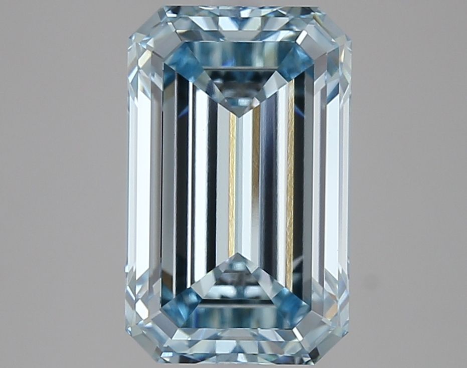 Lab-Grown Emerald Diamond - 4.73 Carats, Fancy Intense Blue Color, VVS2 Clarity - Certified by IGI - Report Number: LG680509954