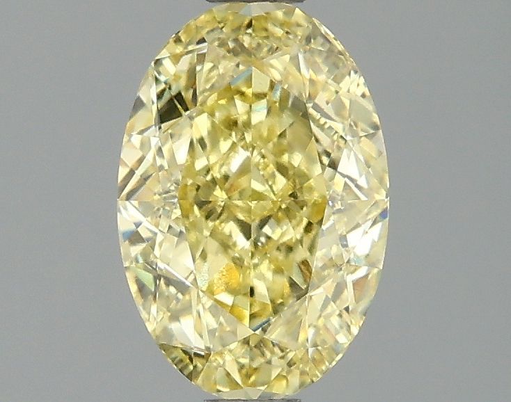 Lab-Grown Oval Diamond - 1.53 Carats, Fancy Vivid Yellow Color, VVS2 Clarity - Certified by IGI - Report Number: LG675567847