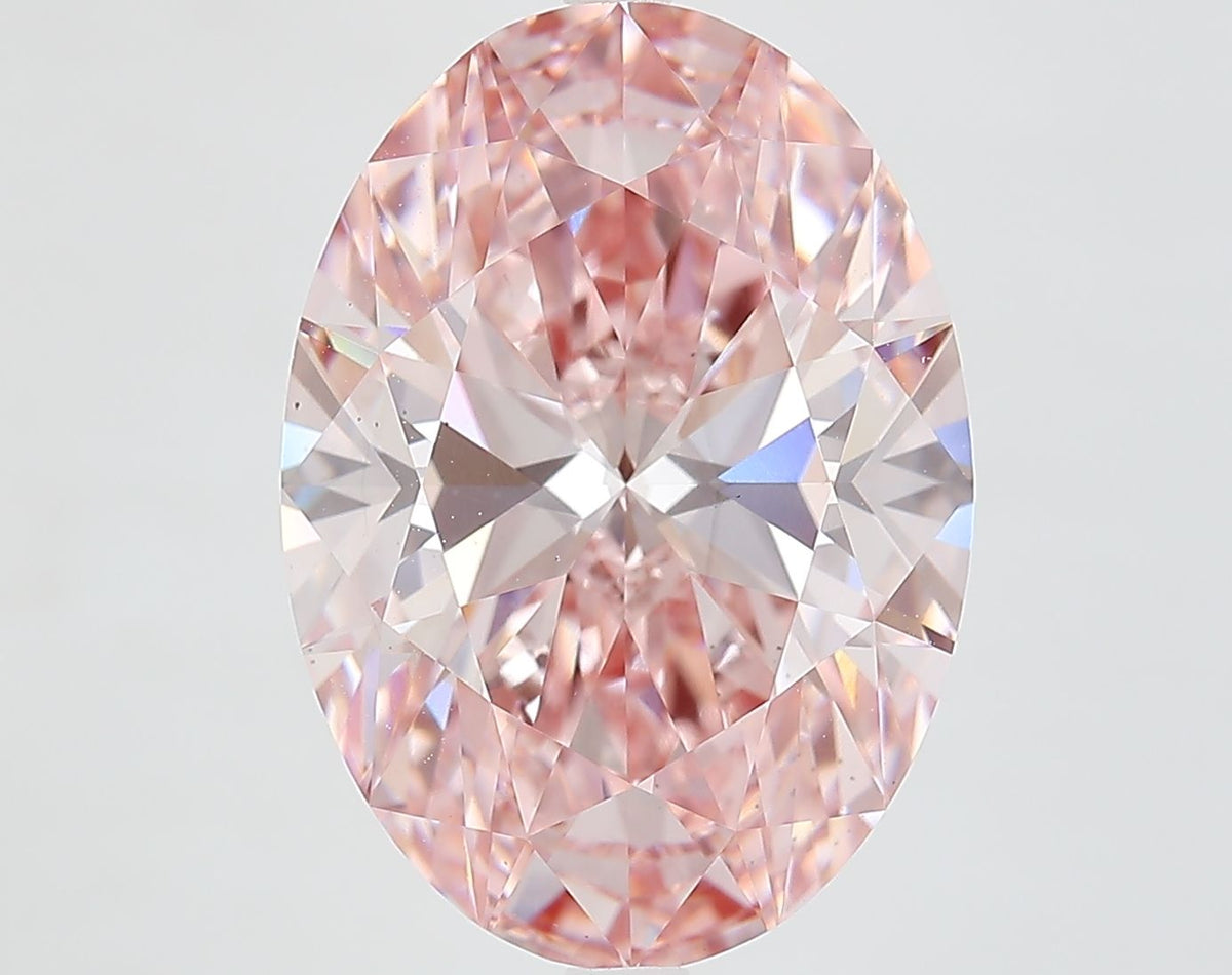 Lab-Grown Oval Diamond - 8.55 Carats, Fancy Vivid Pink Color, VS2 Clarity - Certified by IGI - Report Number: LG659465713