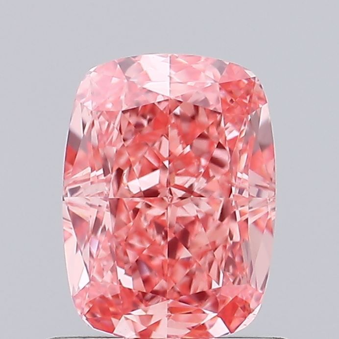 Lab-Grown Cushion Diamond - 0.97 Carats, Fancy Vivid Pink Color, VS1 Clarity - Certified by IGI - Report Number: LG636476035