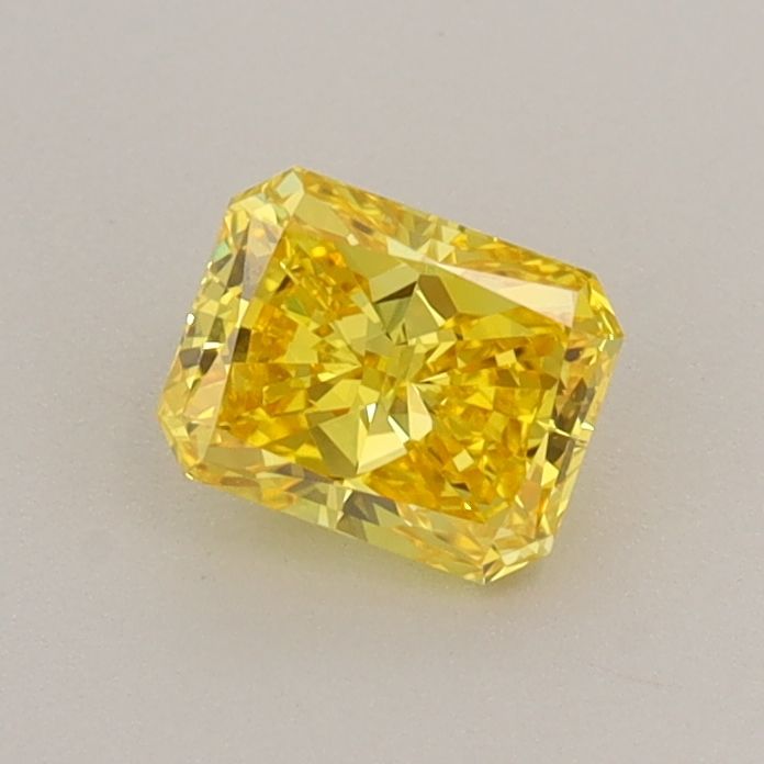 Lab-Grown Radiant Diamond - 0.5 Carats, Fancy Vivid Yellow Color, VVS1 Clarity - Certified by IGI - Report Number: LG574353666