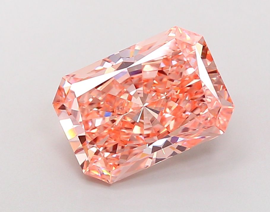 Lab-Grown Radiant Diamond - 6.02 Carats, Fancy Vivid Pink Color, VVS2 Clarity - Certified by IGI - Report Number: LG683583554