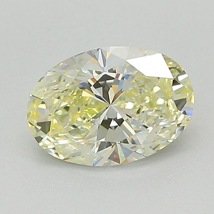 Lab-Grown Oval Diamond - 1.02 Carats, Fancy Yellow Color, VS1 Clarity - Certified by IGI - Report Number: LG635476921