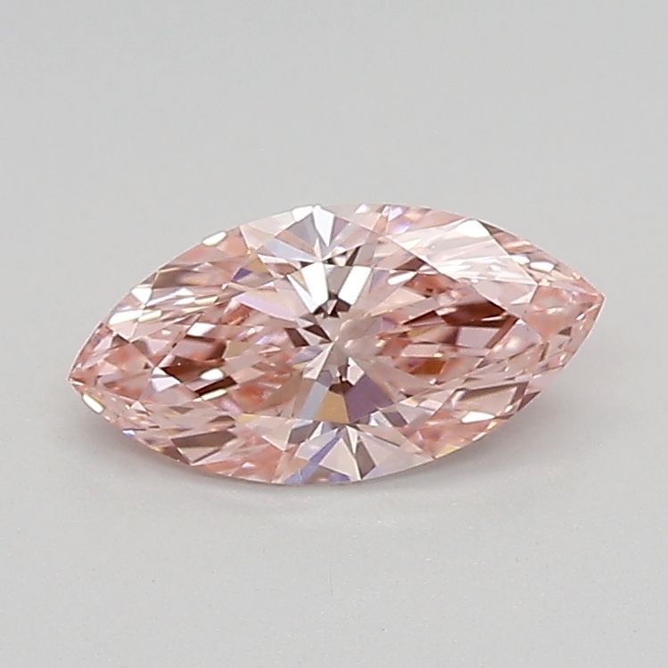 Lab-Grown Marquise Diamond - 0.59 Carats, Fancy Vivid Pink Color, VS1 Clarity - Certified by IGI - Report Number: LG683527342