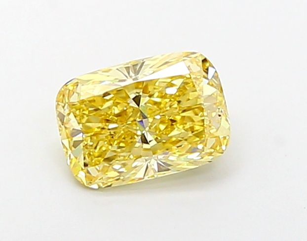 Lab-Grown Cushion Diamond - 1.1 Carats, Fancy Intense Yellow Color, VS1 Clarity - Certified by IGI - Report Number: LG683540738