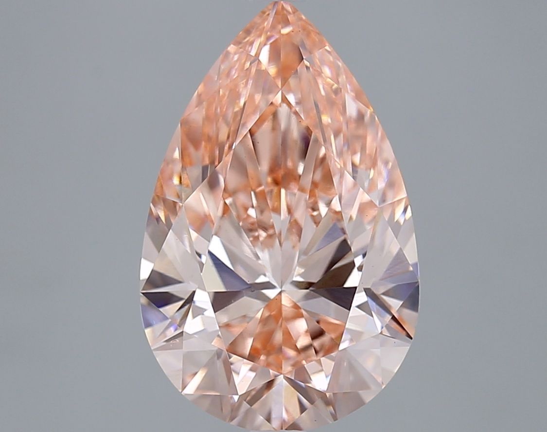 Lab-Grown Pear Diamond - 5.01 Carats, Fancy Intense Pink Color, VS1 Clarity - Certified by IGI - Report Number: LG660417026