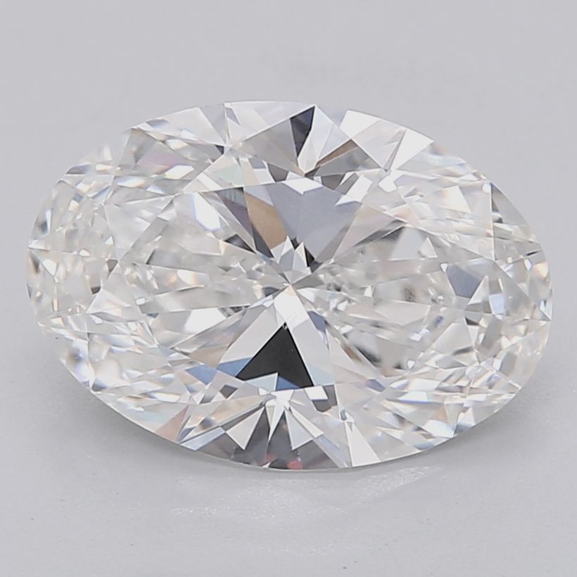Lab-Grown Oval Diamond - 4.1 Carats, F Color, VVS2 Clarity - Certified by IGI - Report Number: LG677512365