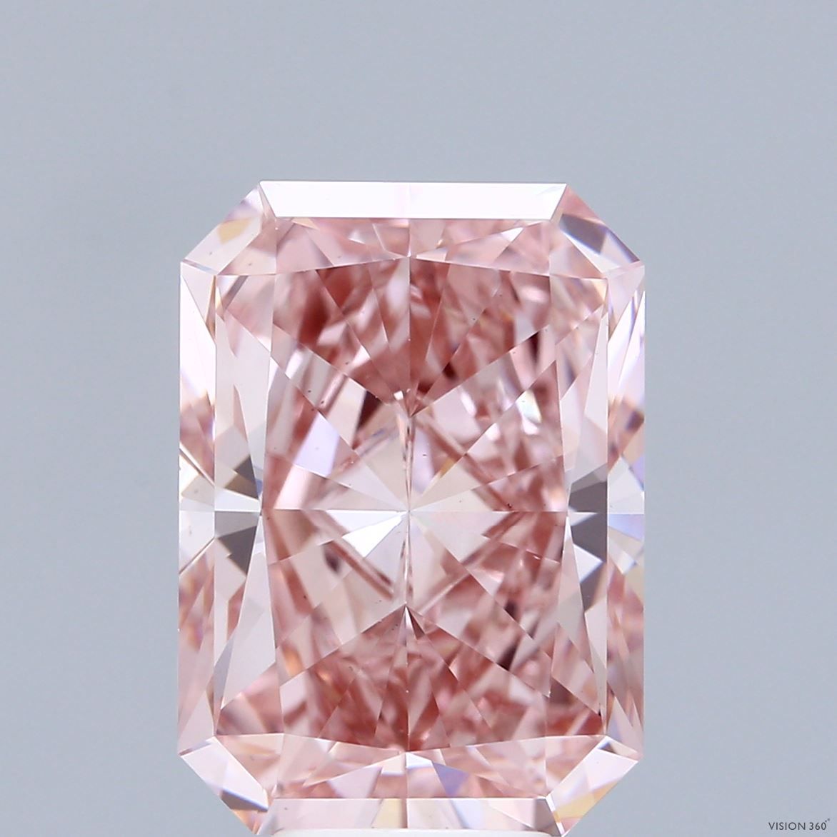 Lab-Grown Radiant Diamond - 8.0 Carats, Fancy Vivid Pink Color, VS1 Clarity - Certified by IGI - Report Number: LG689536030
