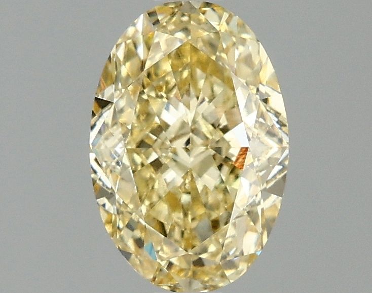 Lab-Grown Oval Diamond - 1.56 Carats, Fancy Intense Yellow Color, VVS2 Clarity - Certified by IGI - Report Number: LG677549830