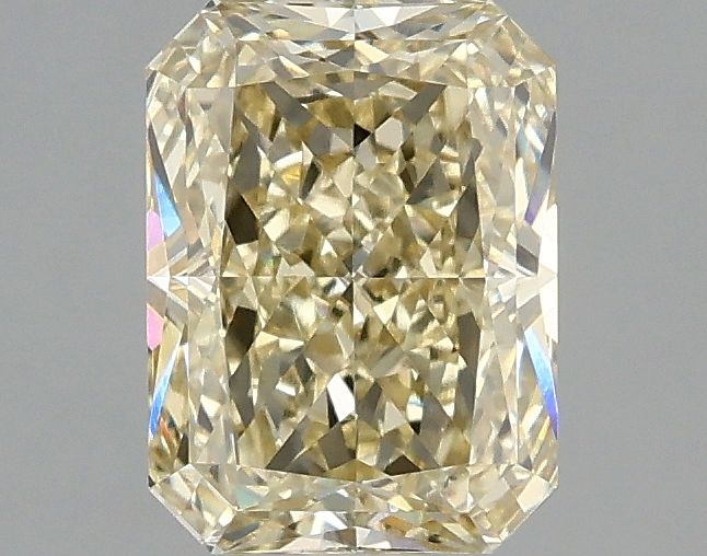Lab-Grown Radiant Diamond - 1.51 Carats, Fancy Yellow Color, VVS2 Clarity - Certified by IGI - Report Number: LG677582521