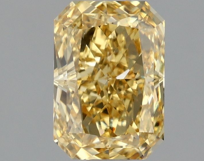 Lab-Grown Radiant Diamond - 1.48 Carats, Fancy Vivid Yellow Color, VVS2 Clarity - Certified by IGI - Report Number: LG643412492