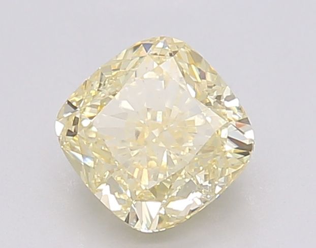 Lab-Grown Cushion Diamond - 1.18 Carats, Fancy Yellow Color, VS1 Clarity - Certified by IGI - Report Number: LG595381290